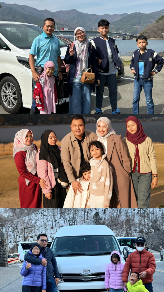 sewa mobil di jepang bersama keluarga